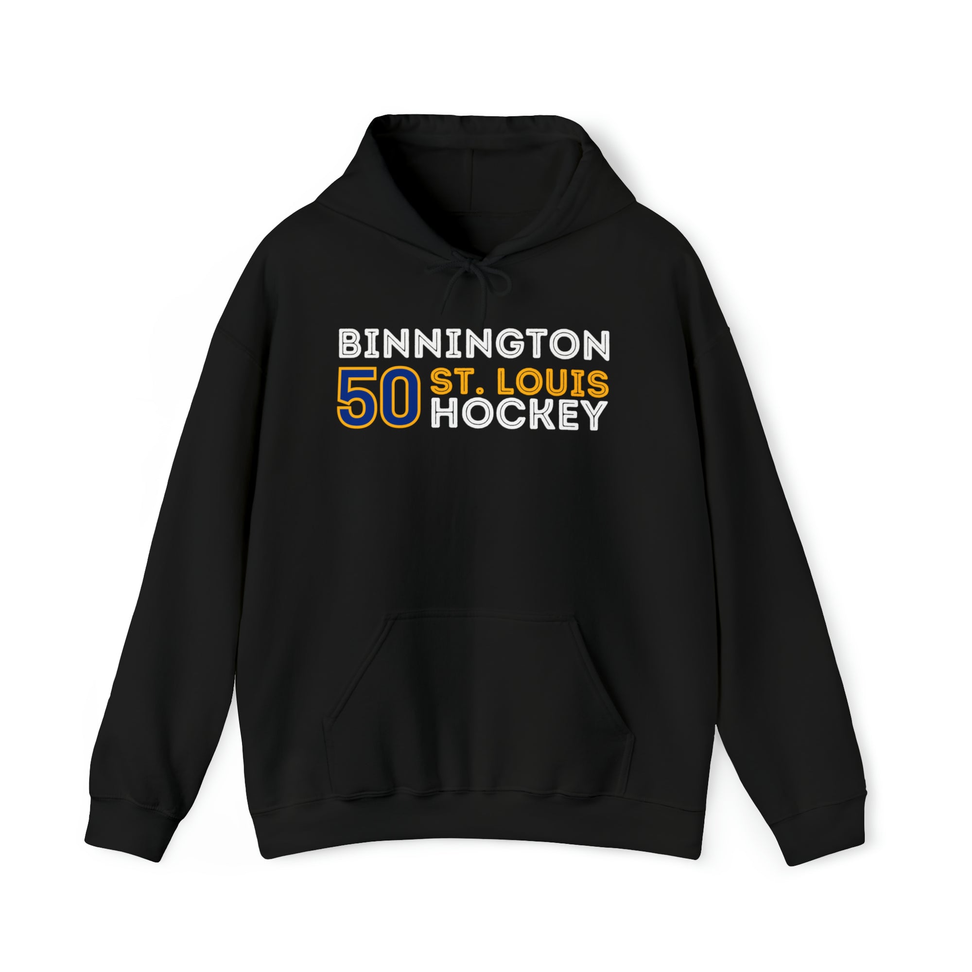 Binnington 50 St. Louis Hockey Grafitti Wall Design Unisex Hooded Sweatshirt