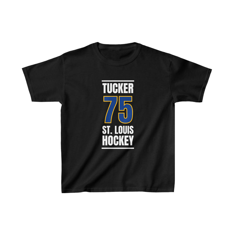Tucker 75 St. Louis Hockey Blue Vertical Design Kids Tee