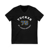 Tucker 75 St. Louis Hockey Number Arch Design Unisex V-Neck Tee