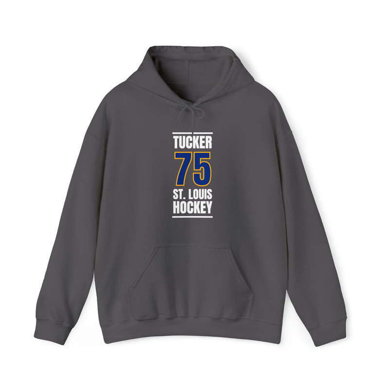 Tucker 75 St. Louis Hockey Blue Vertical Design Unisex Hooded Sweatshirt