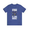Kyrou 25 St. Louis Hockey Blue Vertical Design Unisex T-Shirt