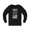 Binnington 50 St. Louis Hockey Blue Vertical Design Unisex Jersey Long Sleeve Shirt