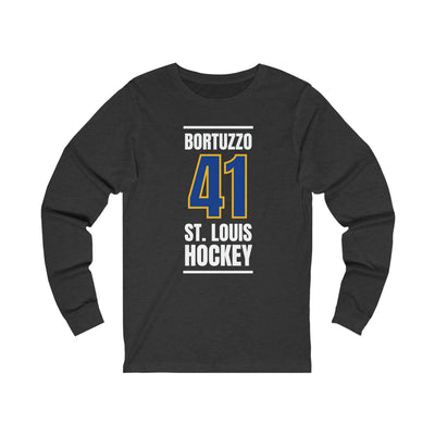 Bortuzzo 41 St. Louis Hockey Blue Vertical Design Unisex Jersey Long Sleeve Shirt