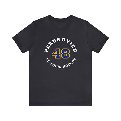 Perunovich 48 St. Louis Hockey Number Arch Design Unisex T-Shirt