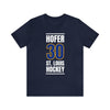 Hofer 30 St. Louis Hockey Blue Vertical Design Unisex T-Shirt