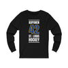 Kapanen 42 St. Louis Hockey Blue Vertical Design Unisex Jersey Long Sleeve Shirt