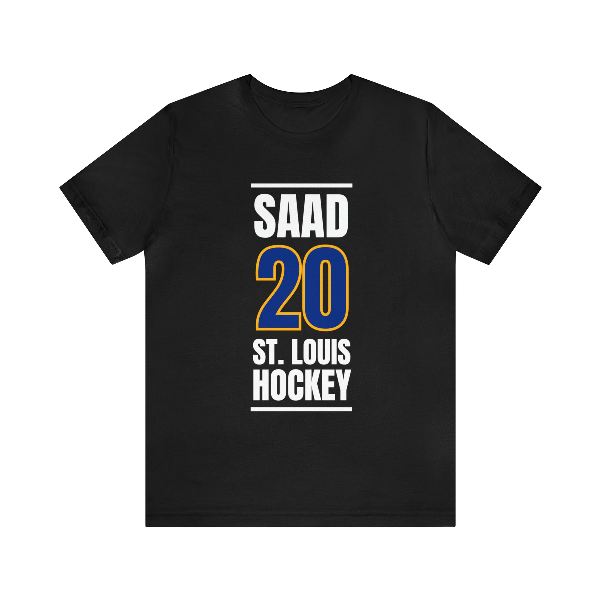 Saad 20 St. Louis Hockey Blue Vertical Design Unisex T-Shirt