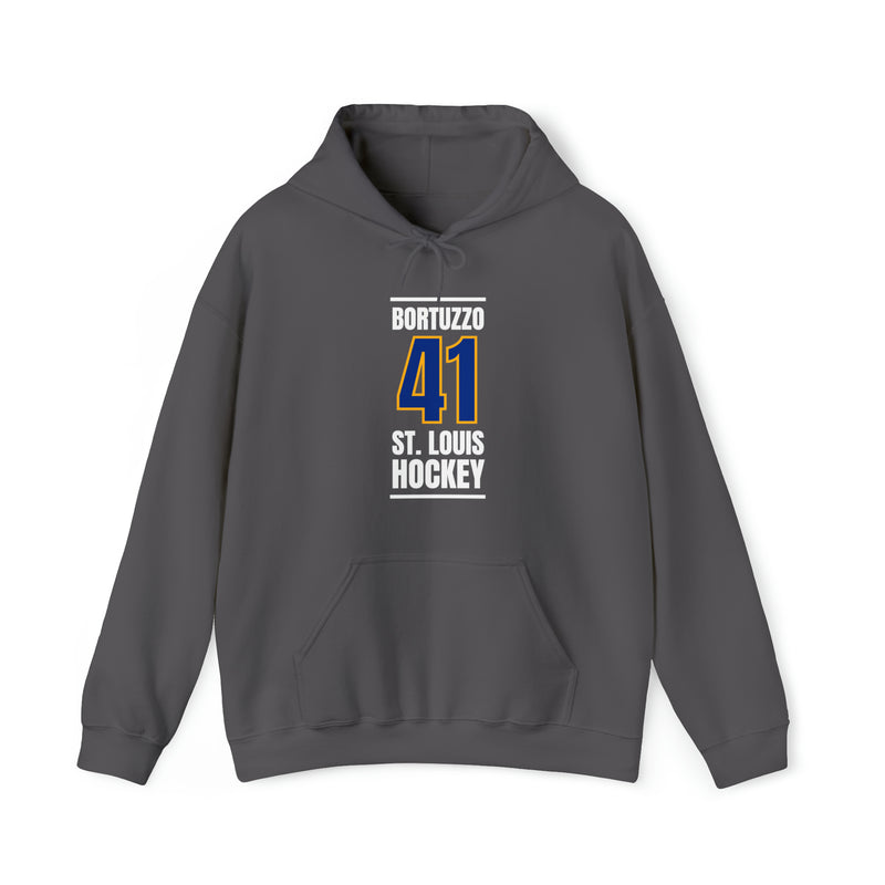 Bortuzzo 41 St. Louis Hockey Blue Vertical Design Unisex Hooded Sweatshirt