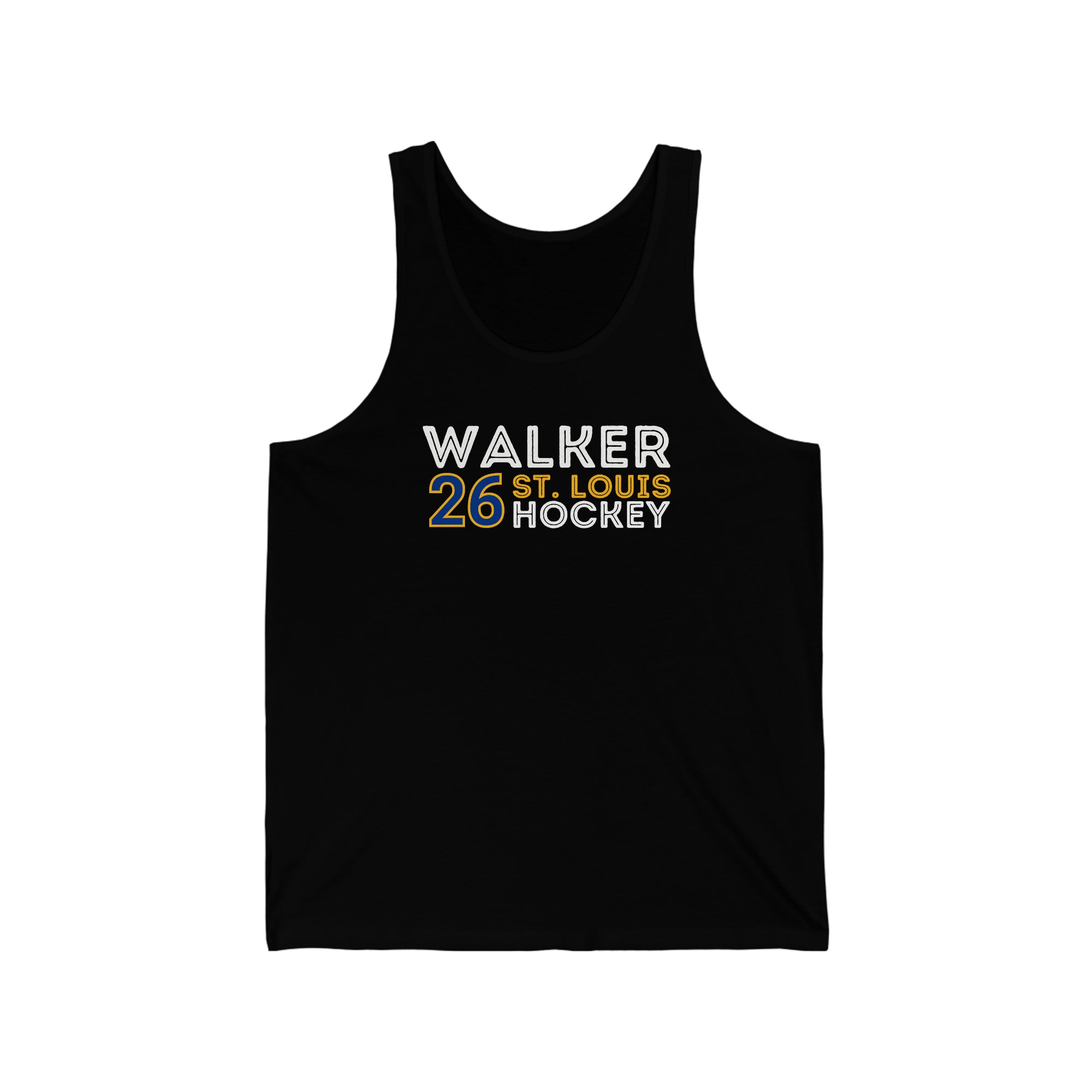 Walker 26 St. Louis Hockey Grafitti Wall Design Unisex Jersey Tank Top
