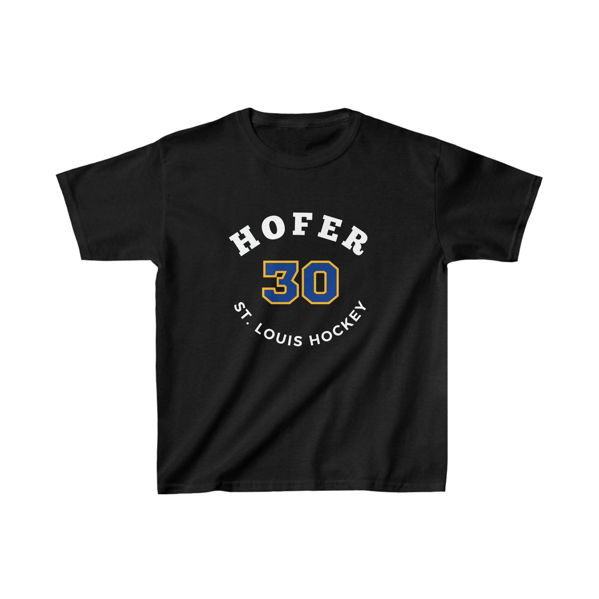Hofer 30 St. Louis Hockey Number Arch Design Kids Tee