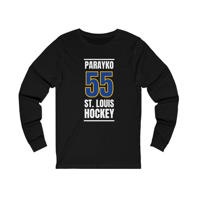 Parayko 55 St. Louis Hockey Blue Vertical Design Unisex Jersey Long Sleeve Shirt