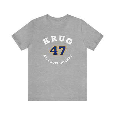 Krug 47 St. Louis Hockey Number Arch Design Unisex T-Shirt