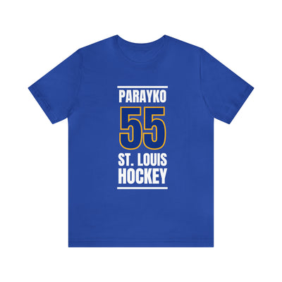 Parayko 55 St. Louis Hockey Blue Vertical Design Unisex T-Shirt