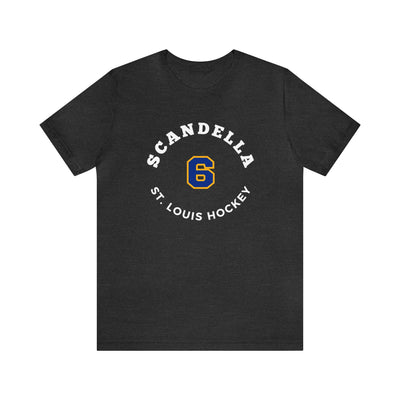 Scandella 6 St. Louis Hockey Number Arch Design Unisex T-Shirt