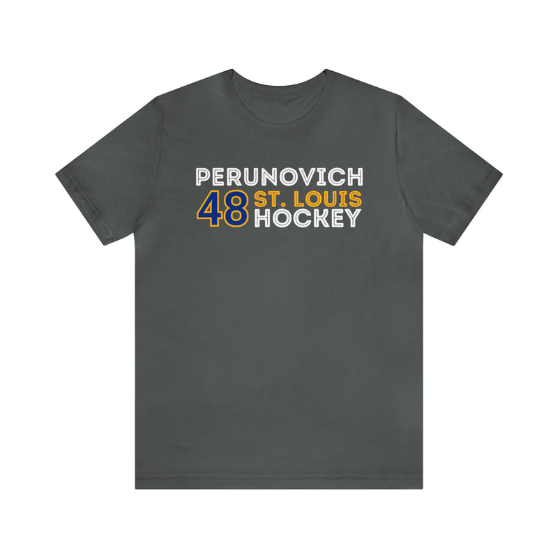 Perunovich 48 St. Louis Hockey Grafitti Wall Design Unisex T-Shirt