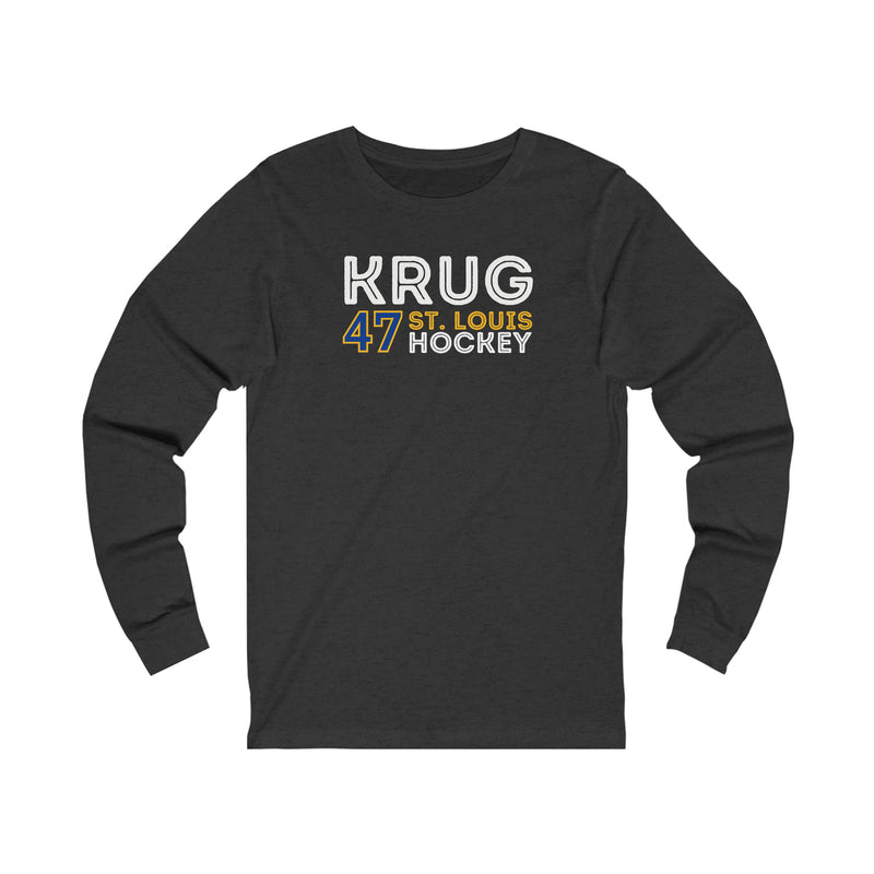 Krug 47 St. Louis Hockey Grafitti Wall Design Unisex Jersey Long Sleeve Shirt