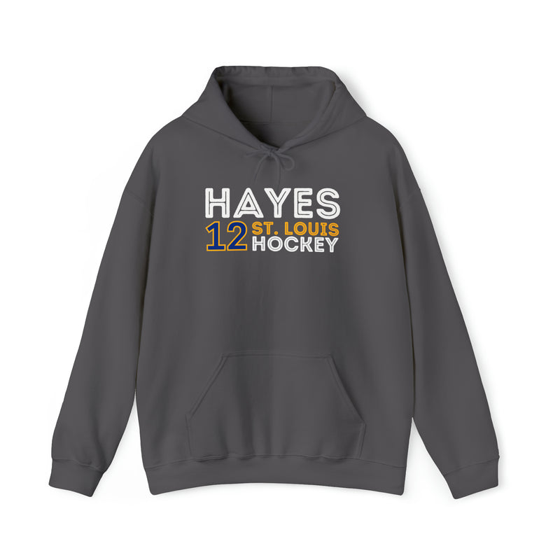 Hayes 12 St. Louis Hockey Grafitti Wall Design Unisex Hooded Sweatshirt