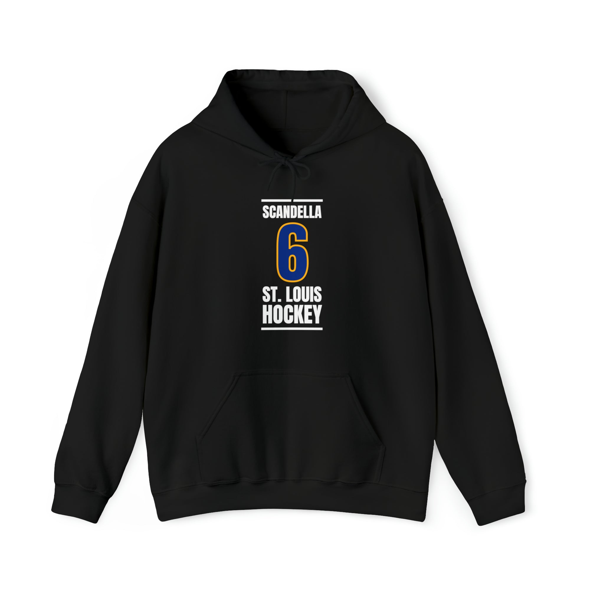 Scandella 6 St. Louis Hockey Blue Vertical Design Unisex Hooded Sweatshirt