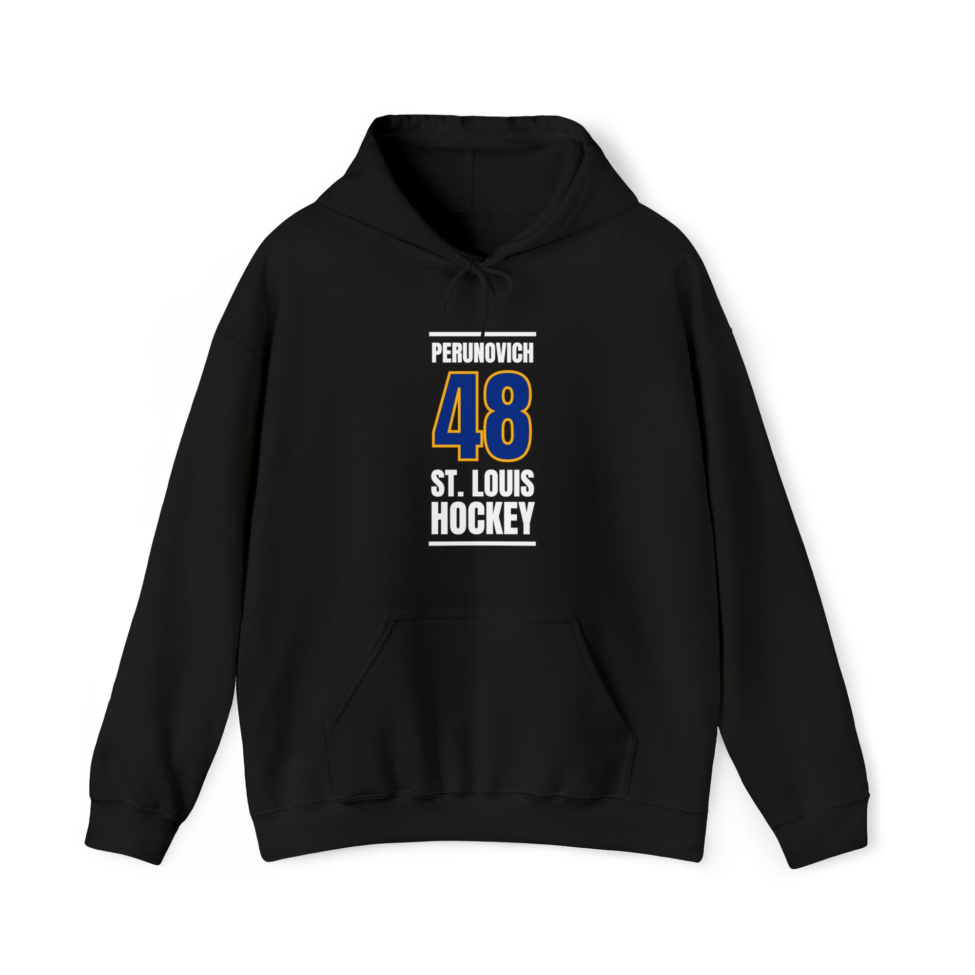 Perunovich 48 St. Louis Hockey Blue Vertical Design Unisex Hooded Sweatshirt