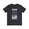 MacEachern 28 St. Louis Hockey Blue Vertical Design Unisex T-Shirt