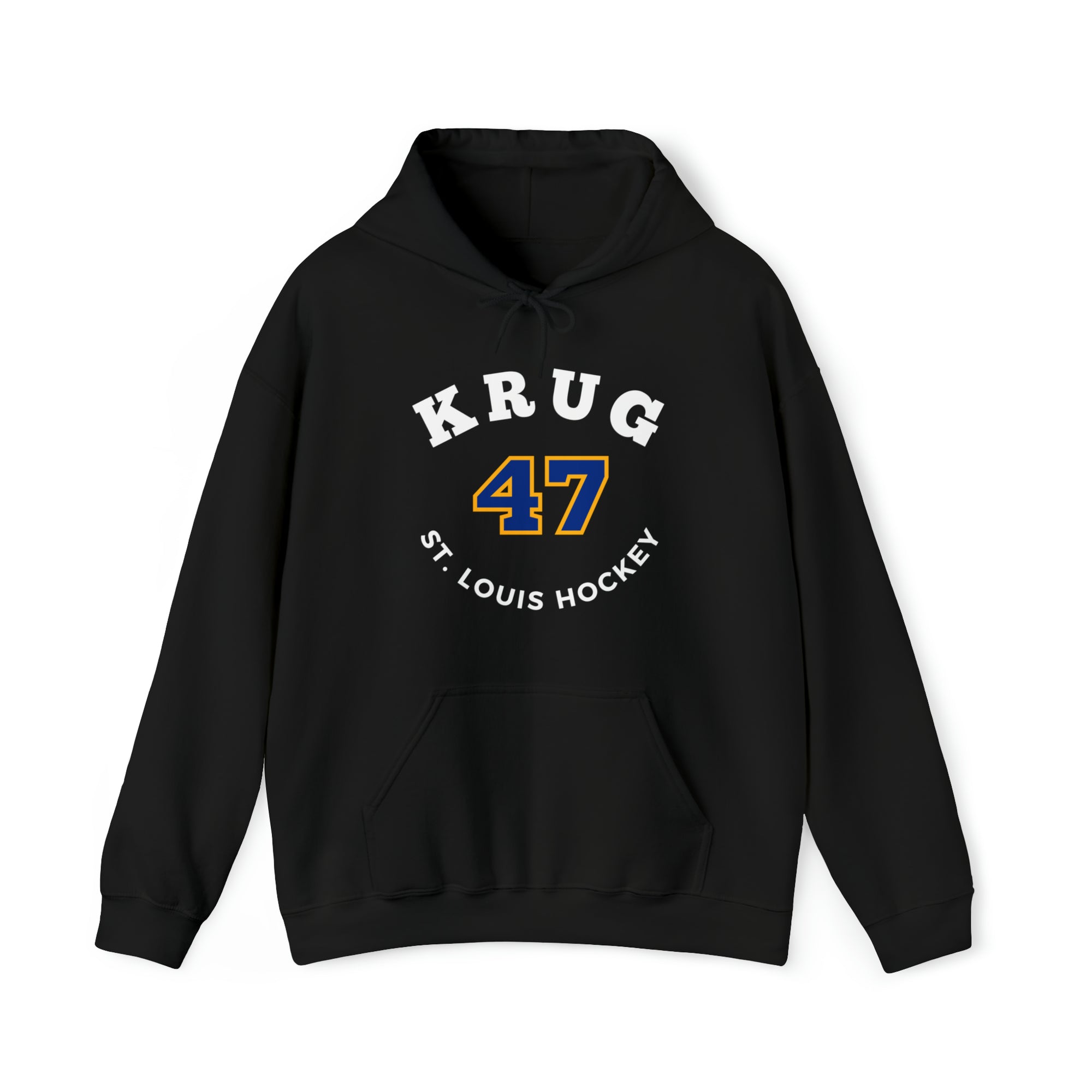 Krug 47 St. Louis Hockey Number Arch Design Unisex Hooded Sweatshirt