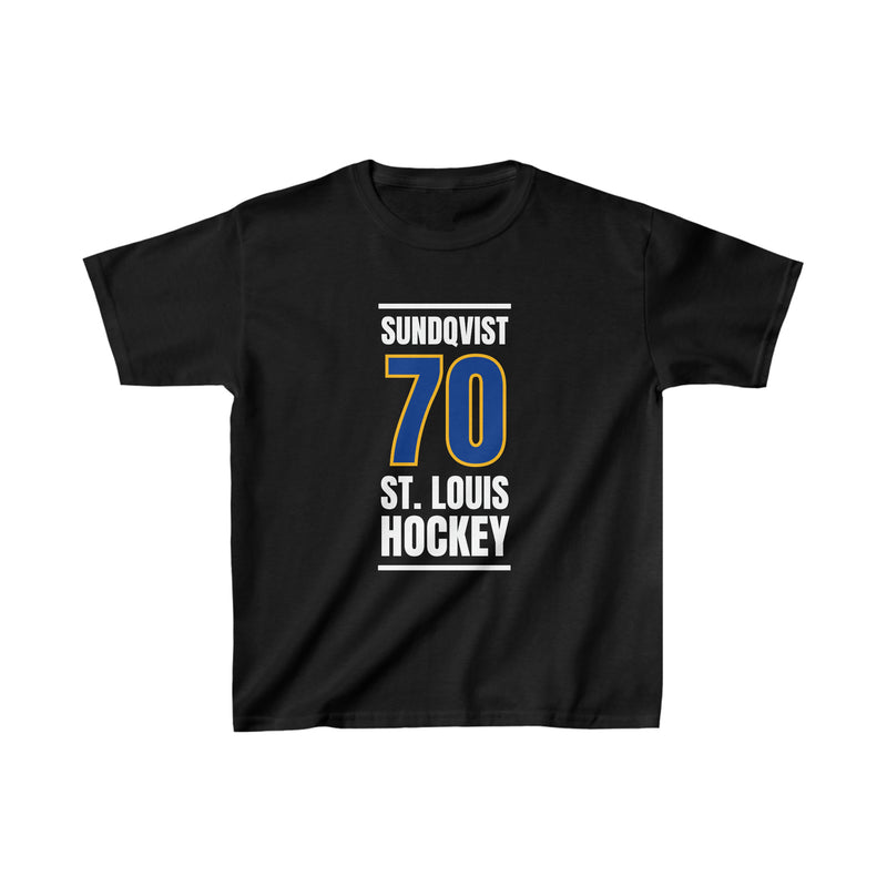 Sundqvist 70 St. Louis Hockey Blue Vertical Design Kids Tee