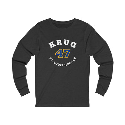Krug 47 St. Louis Hockey Number Arch Design Unisex Jersey Long Sleeve Shirt