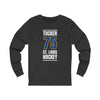 Tucker 75 St. Louis Hockey Blue Vertical Design Unisex Jersey Long Sleeve Shirt