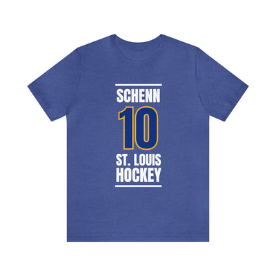 Schenn 10 St. Louis Hockey Blue Vertical Design Unisex T-Shirt