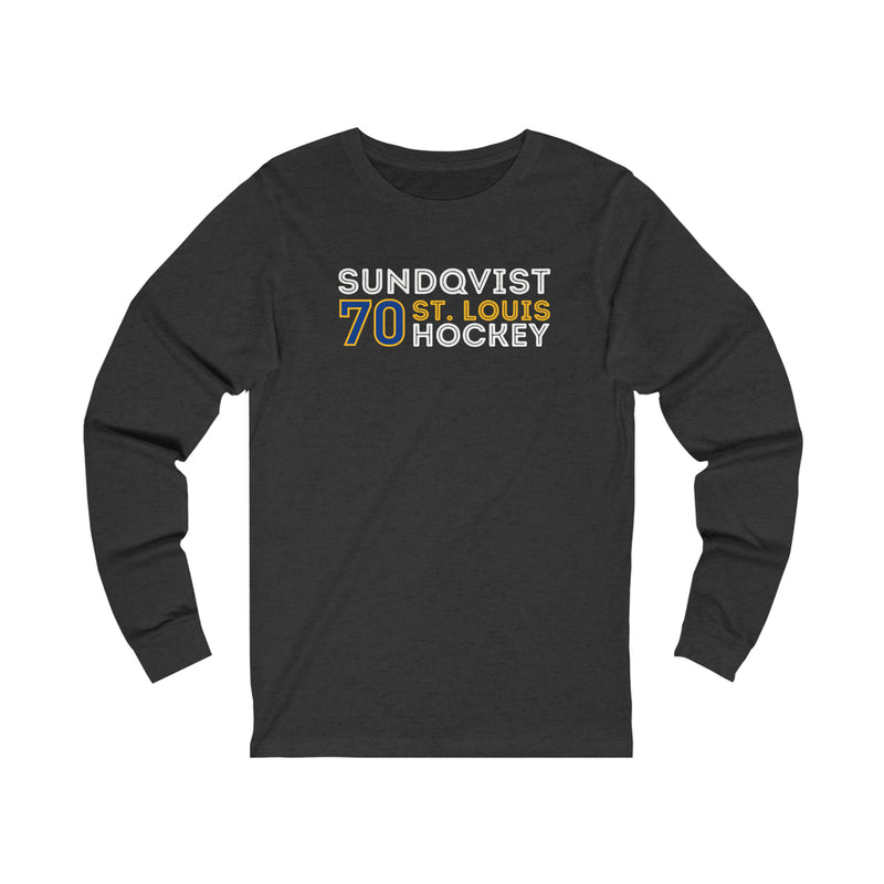 Sundqvist 70 St. Louis Hockey Grafitti Wall Design Unisex Jersey Long Sleeve Shirt