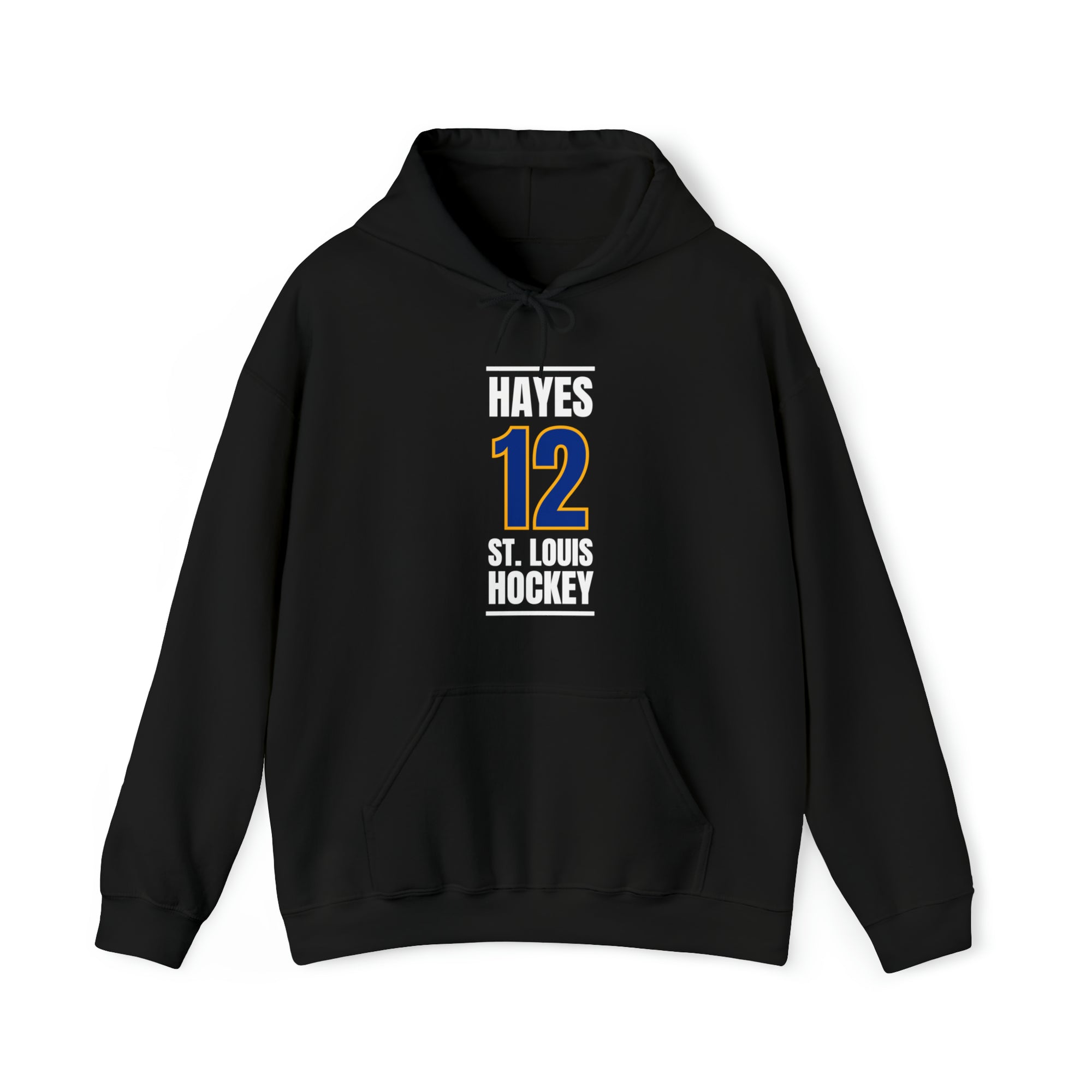 Hayes 12 St. Louis Hockey Blue Vertical Design Unisex Hooded Sweatshirt