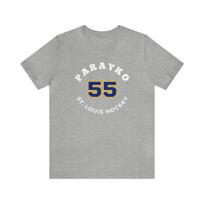 Parayko 55 St. Louis Hockey Number Arch Design Unisex T-Shirt