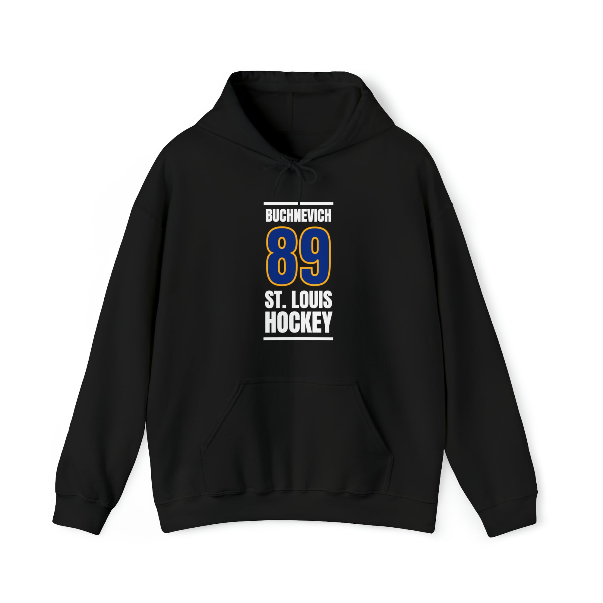 Buchnevich 89 St. Louis Hockey Blue Vertical Design Unisex Hooded Sweatshirt
