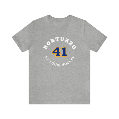 Bortuzzo 41 St. Louis Hockey Number Arch Design Unisex T-Shirt
