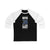 Hofer 30 St. Louis Hockey Blue Vertical Design Unisex Tri-Blend 3/4 Sleeve Raglan Baseball Shirt