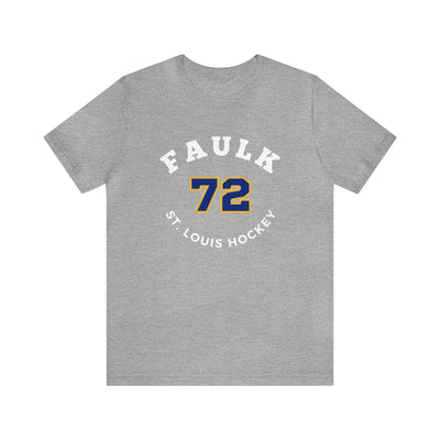 Faulk 72 St. Louis Hockey Number Arch Design Unisex T-Shirt