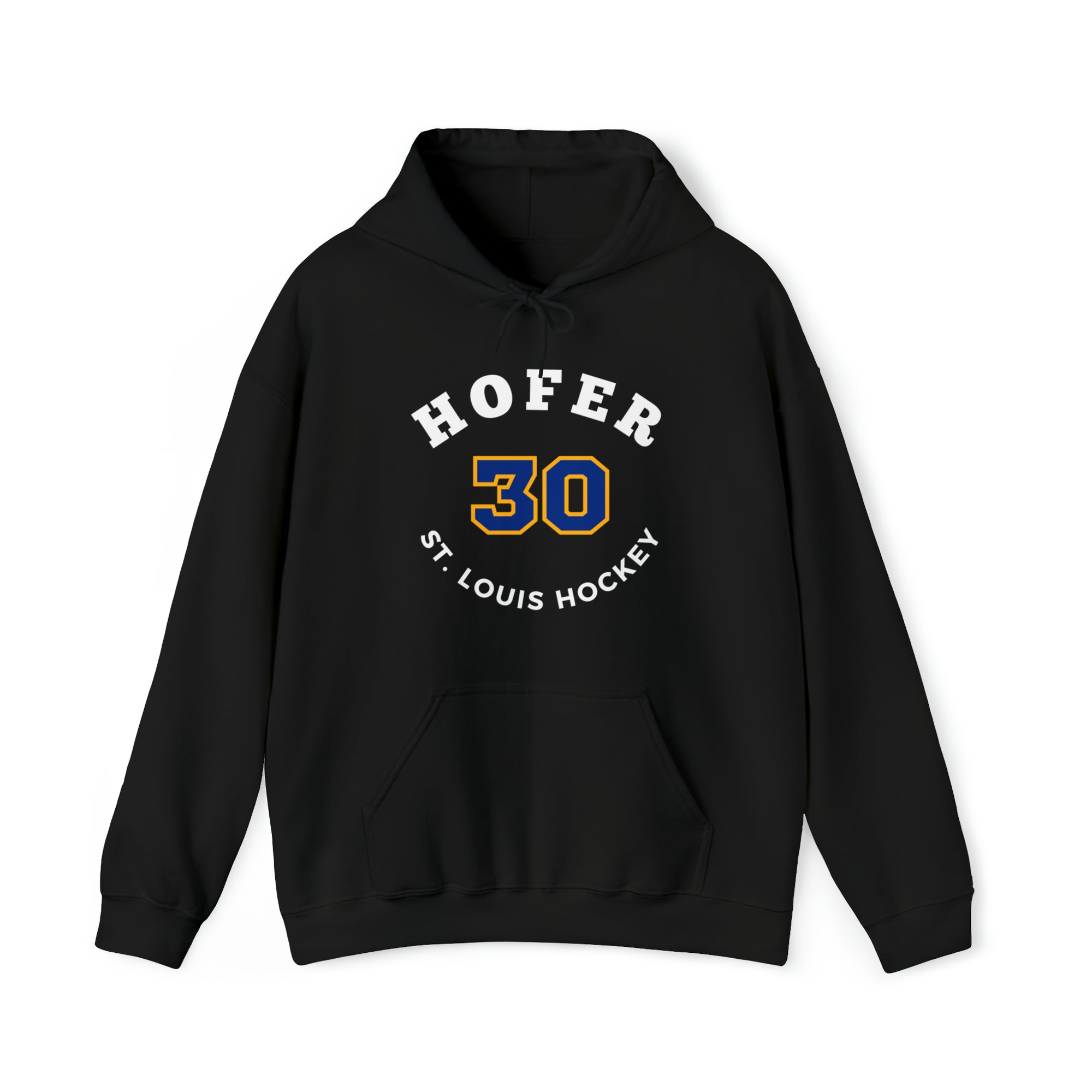 Hofer 30 St. Louis Hockey Number Arch Design Unisex Hooded Sweatshirt