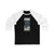 Kyrou 25 St. Louis Hockey Blue Vertical Design Unisex Tri-Blend 3/4 Sleeve Raglan Baseball Shirt