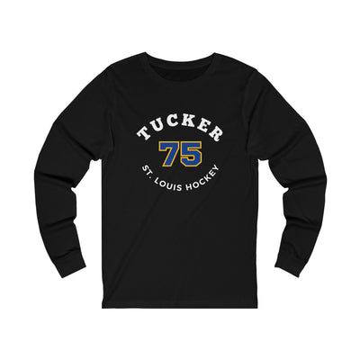 Tucker 75 St. Louis Hockey Number Arch Design Unisex Jersey Long Sleeve Shirt