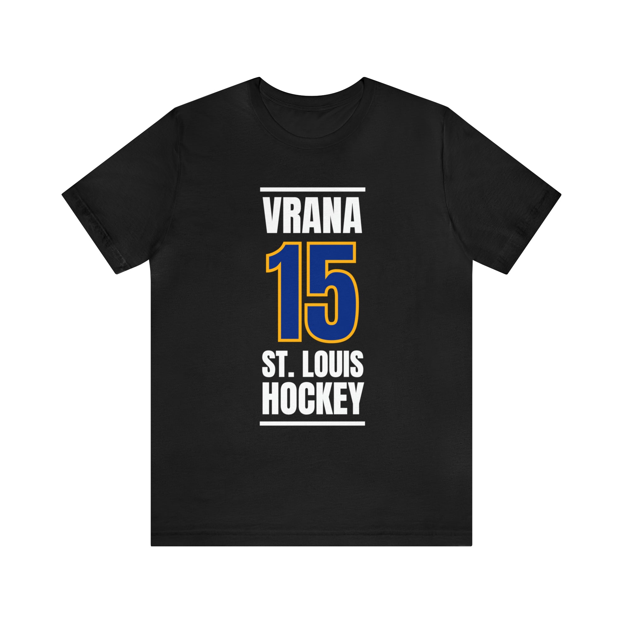 Vrana 15 St. Louis Hockey Blue Vertical Design Unisex T-Shirt