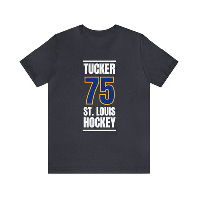 Tucker 75 St. Louis Hockey Blue Vertical Design Unisex T-Shirt