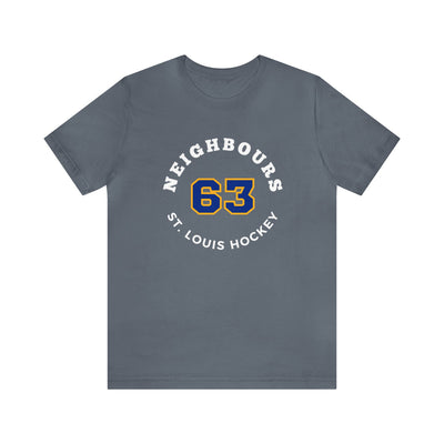 Neighbours 63 St. Louis Hockey Number Arch Design Unisex T-Shirt