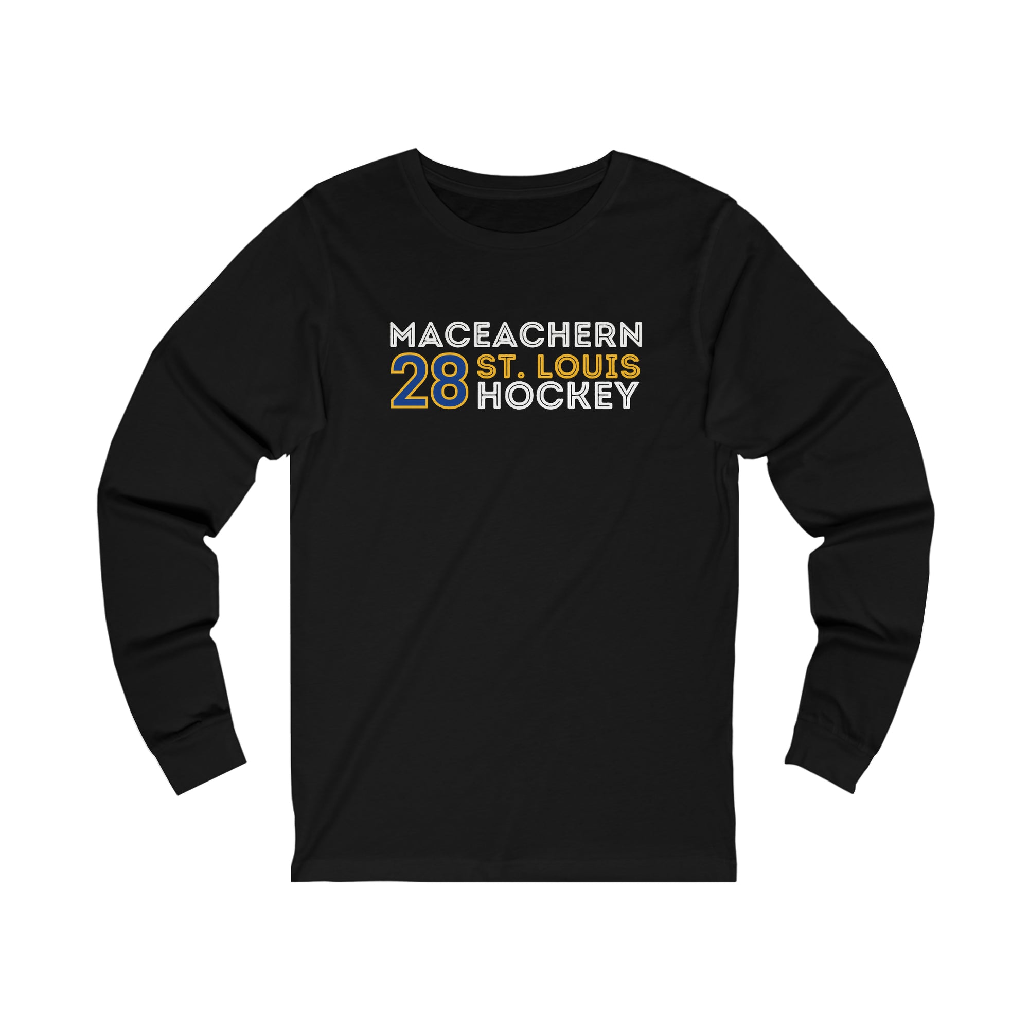 MacEachern 28 St. Louis Hockey Grafitti Wall Design Unisex Jersey Long Sleeve Shirt