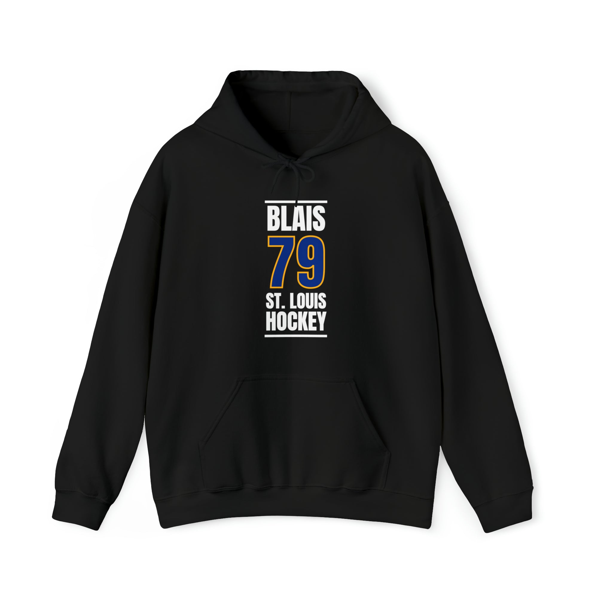 Blais 79 St. Louis Hockey Blue Vertical Design Unisex Hooded Sweatshirt