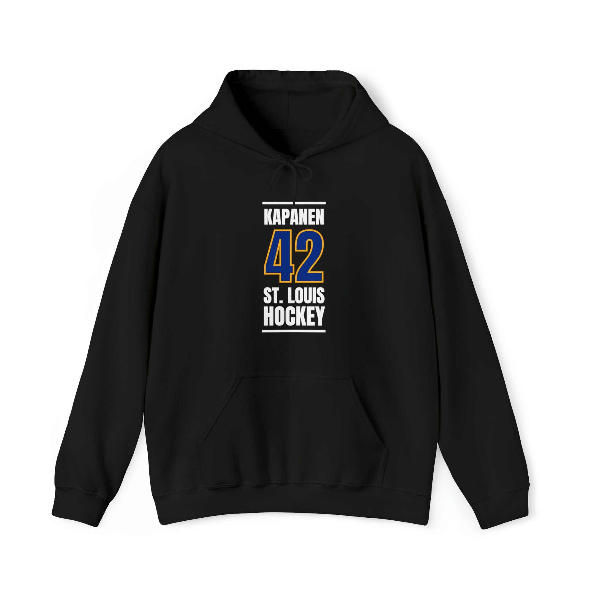 Kapanen 42 St. Louis Hockey Blue Vertical Design Unisex Hooded Sweatshirt