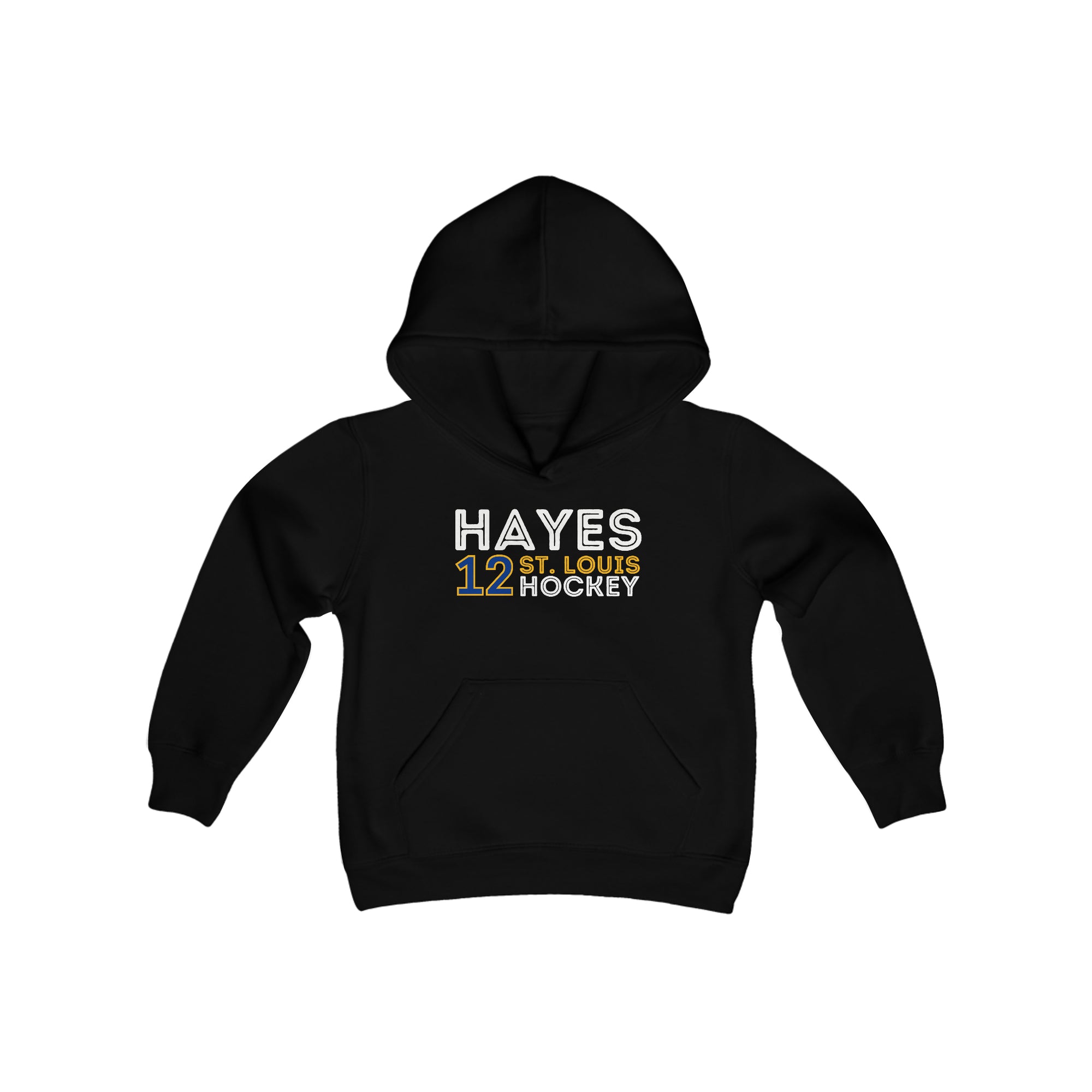 Hayes 12 St. Louis Hockey Grafitti Wall Design Youth Hooded Sweatshirt