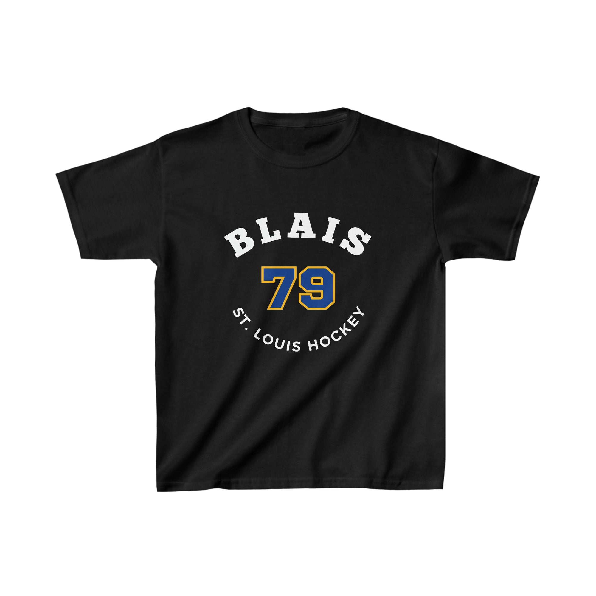 Blais 79 St. Louis Hockey Number Arch Design Kids Tee