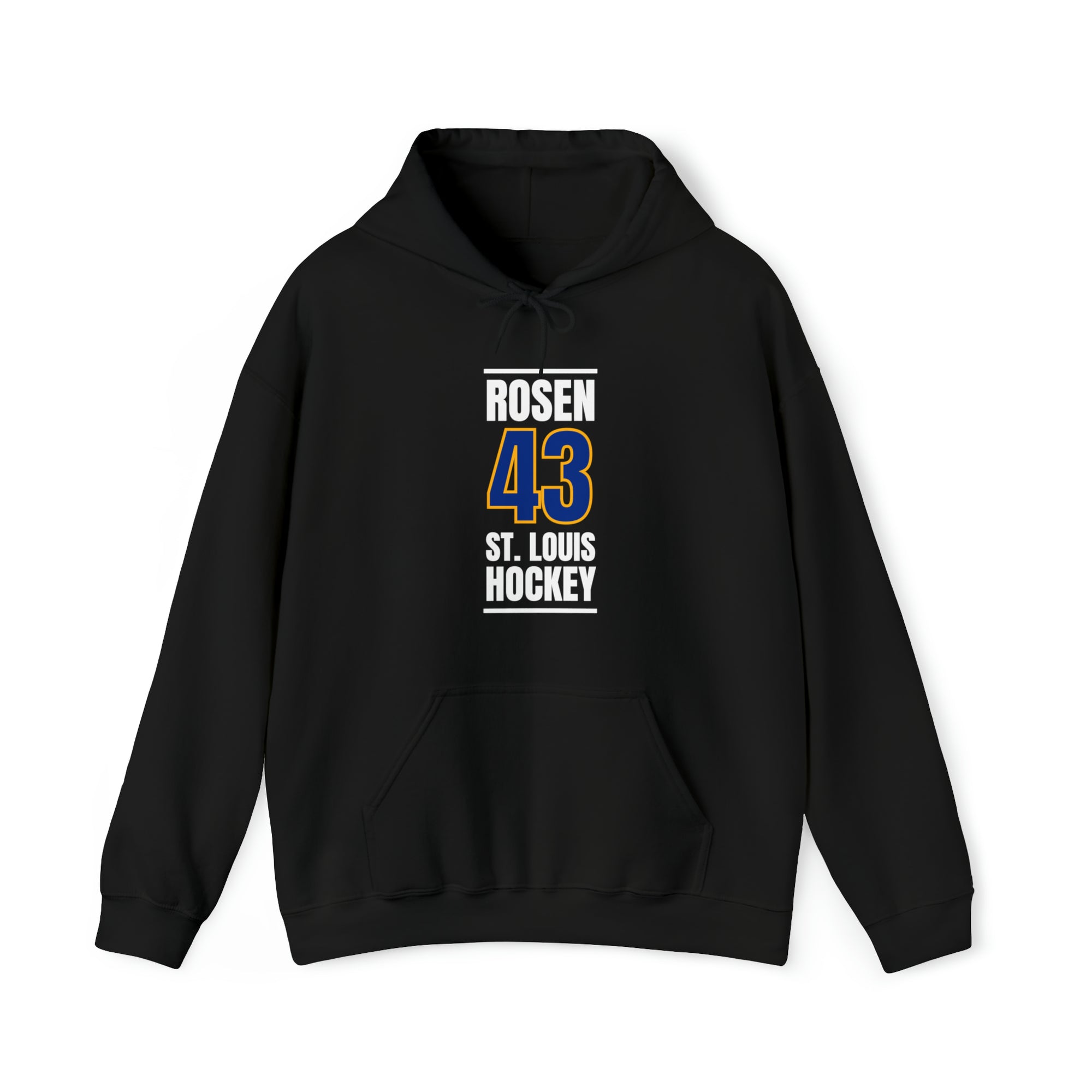 Rosen 43 St. Louis Hockey Blue Vertical Design Unisex Hooded Sweatshirt