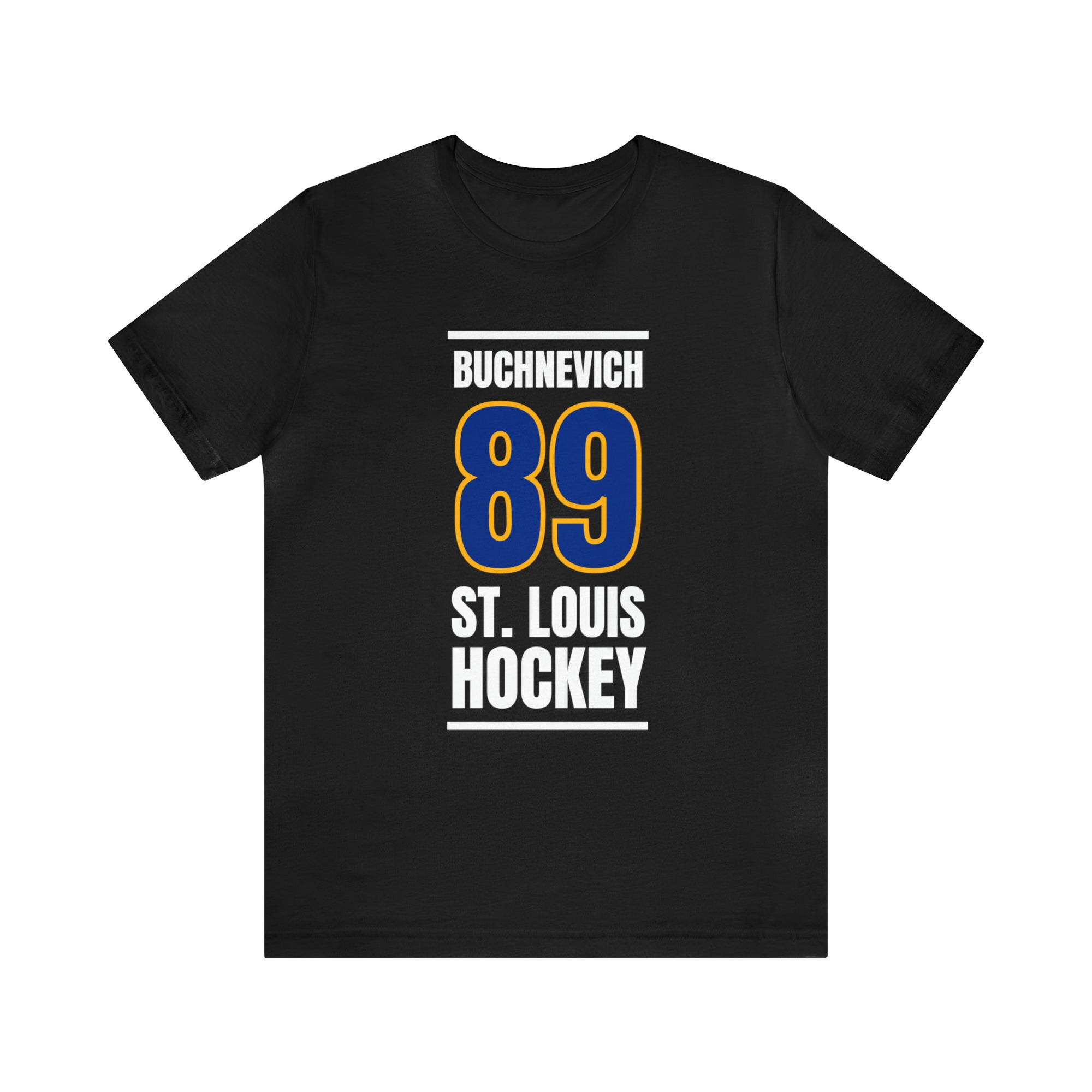Buchnevich 89 St. Louis Hockey Blue Vertical Design Unisex T-Shirt