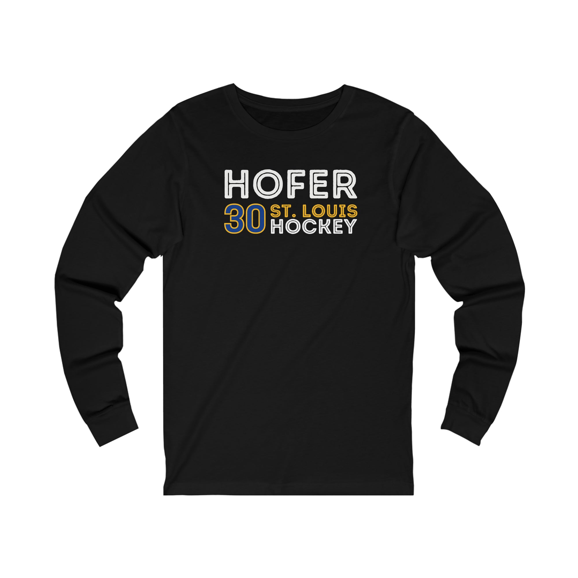 Hofer 30 St. Louis Hockey Grafitti Wall Design Unisex Jersey Long Sleeve Shirt